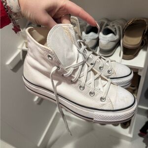 Stylish White Platform Sneakers WORN ONCE